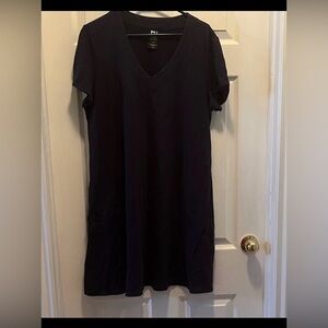 Chic navy blue V-Neck Dress